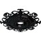 Ekena Millwork Orleans Ceiling Medallion (Fits Canopies up to 8 1/4"), 38 3/8"OD x 6 5/8"ID x 2 7/8"P, Jet Black CM38OLBLF - alternate 2